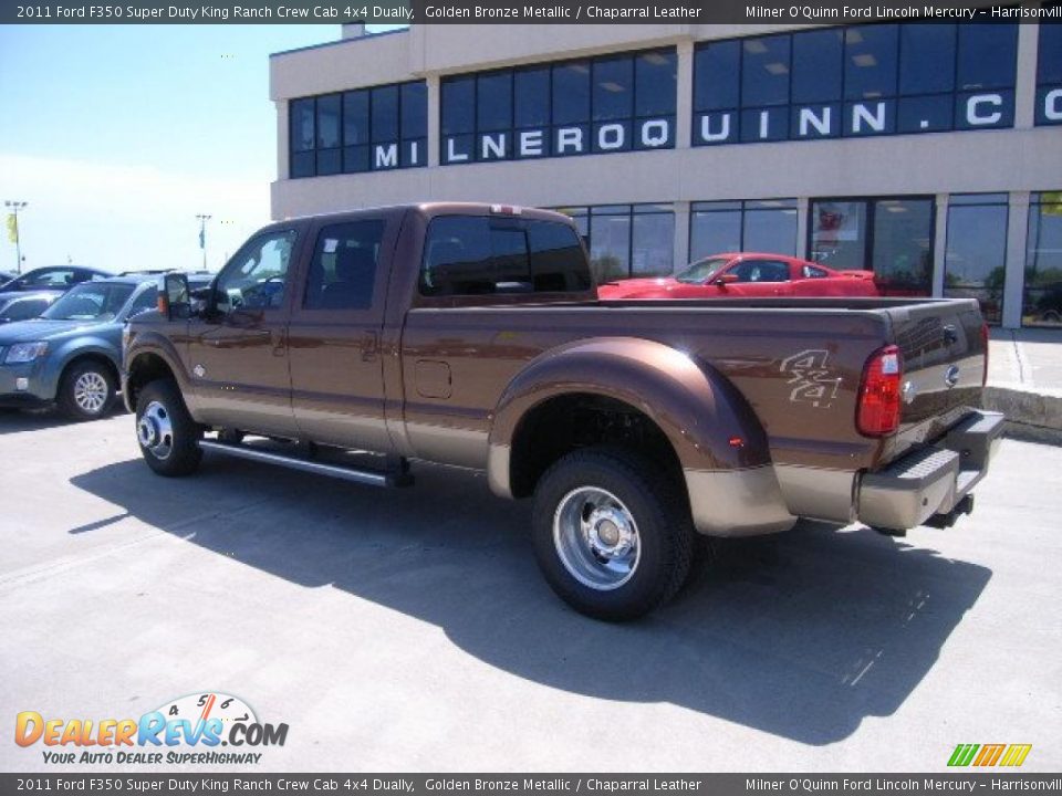 2011 Ford F350 Super Duty King Ranch Crew Cab 4x4 Dually Golden Bronze Metallic / Chaparral Leather Photo #7