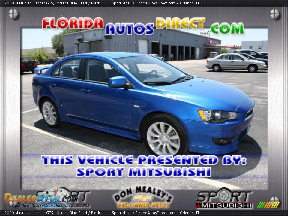 2009 Mitsubishi Lancer GTS Octane Blue Pearl / Black Photo #1