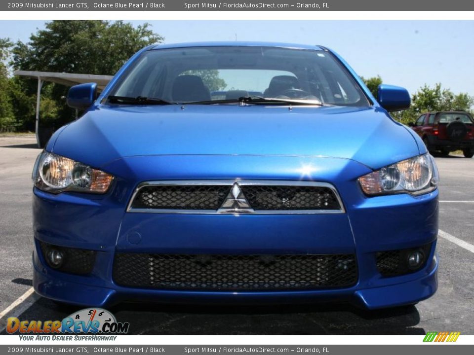 2009 Mitsubishi Lancer GTS Octane Blue Pearl / Black Photo #3
