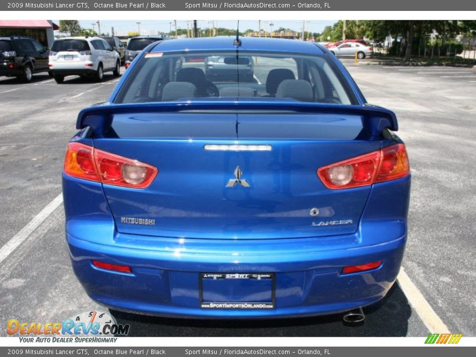 2009 Mitsubishi Lancer GTS Octane Blue Pearl / Black Photo #6