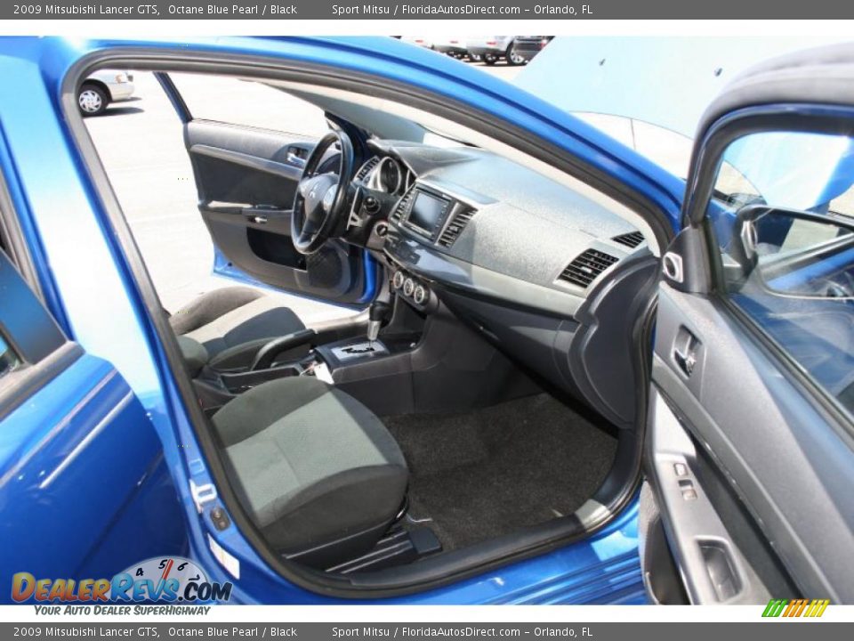 2009 Mitsubishi Lancer GTS Octane Blue Pearl / Black Photo #9