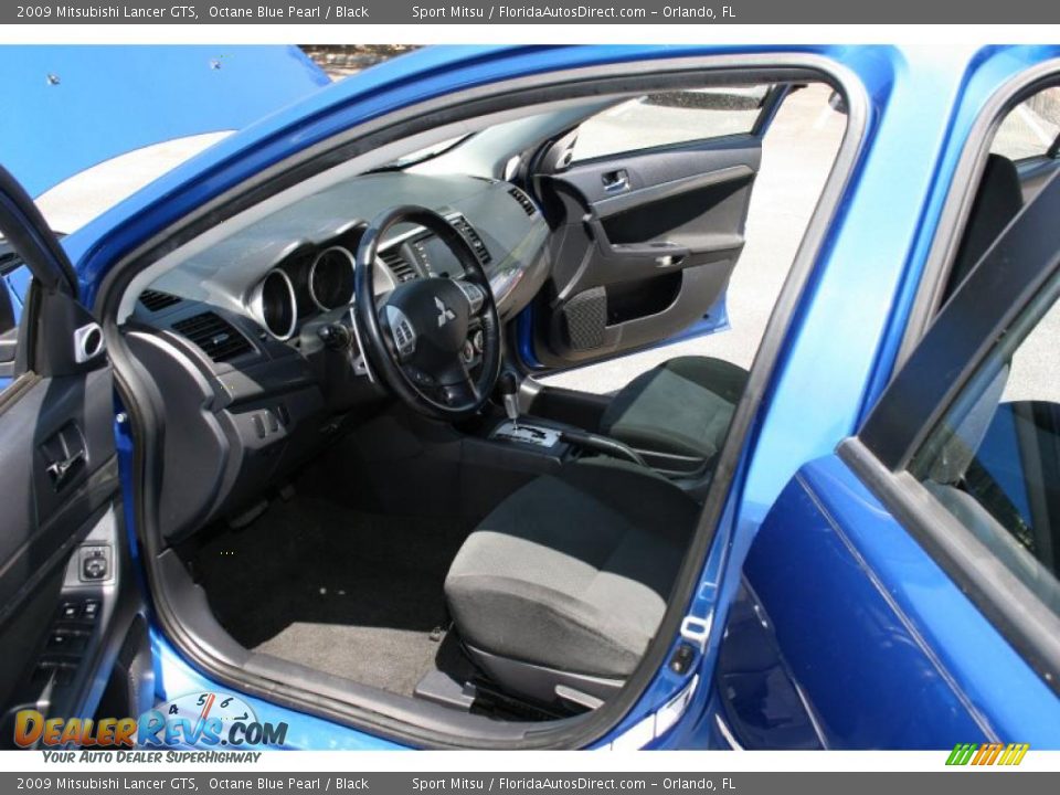 2009 Mitsubishi Lancer GTS Octane Blue Pearl / Black Photo #14