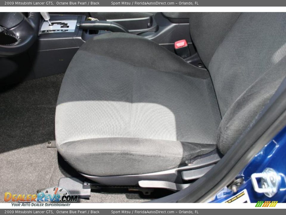 2009 Mitsubishi Lancer GTS Octane Blue Pearl / Black Photo #16