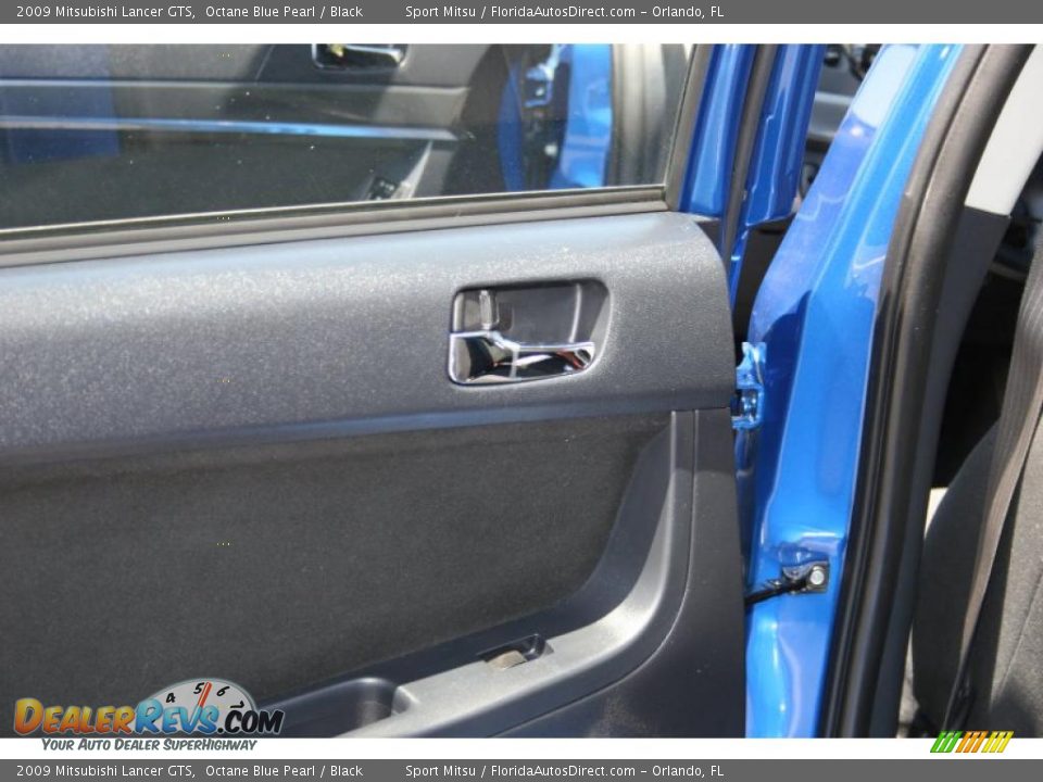 2009 Mitsubishi Lancer GTS Octane Blue Pearl / Black Photo #25