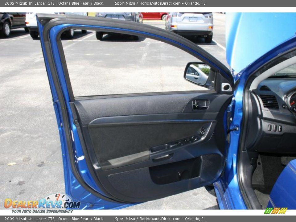2009 Mitsubishi Lancer GTS Octane Blue Pearl / Black Photo #26