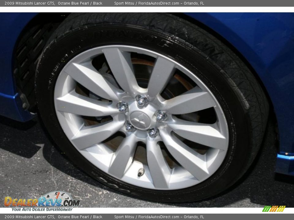 2009 Mitsubishi Lancer GTS Octane Blue Pearl / Black Photo #28
