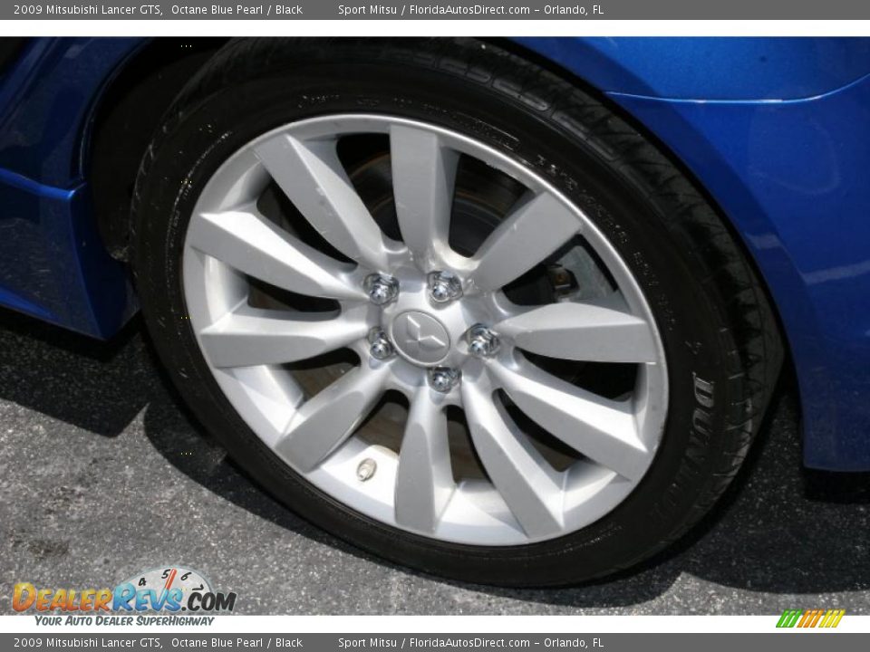 2009 Mitsubishi Lancer GTS Octane Blue Pearl / Black Photo #29