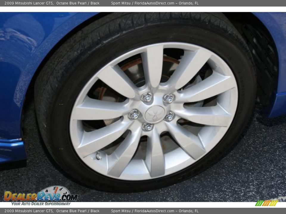 2009 Mitsubishi Lancer GTS Octane Blue Pearl / Black Photo #31