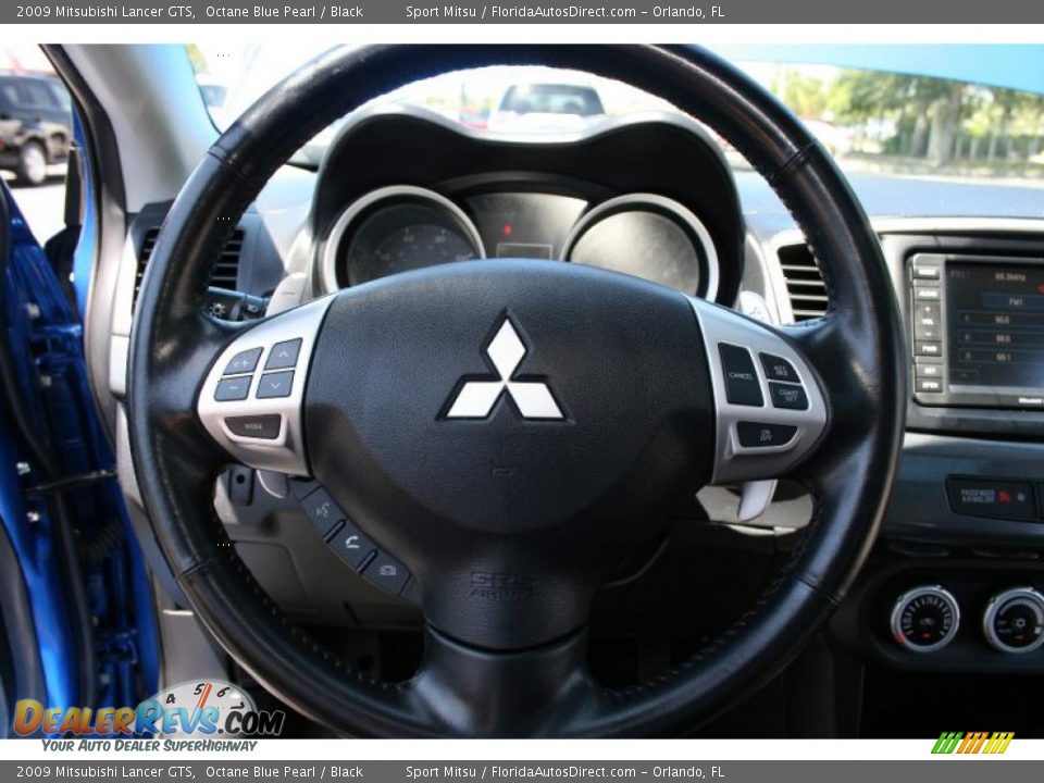2009 Mitsubishi Lancer GTS Octane Blue Pearl / Black Photo #36