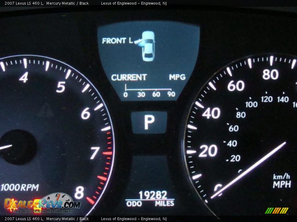 2007 Lexus LS 460 L Mercury Metallic / Black Photo #10