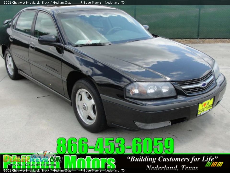 2002 Chevrolet Impala LS Black / Medium Gray Photo #1