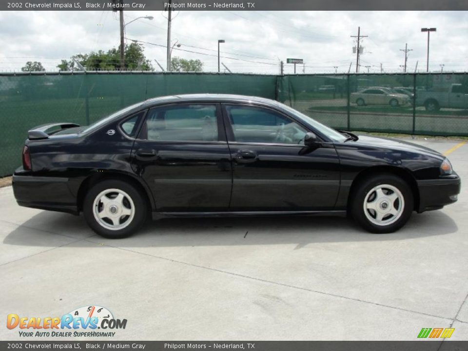 2002 Chevrolet Impala LS Black / Medium Gray Photo #2