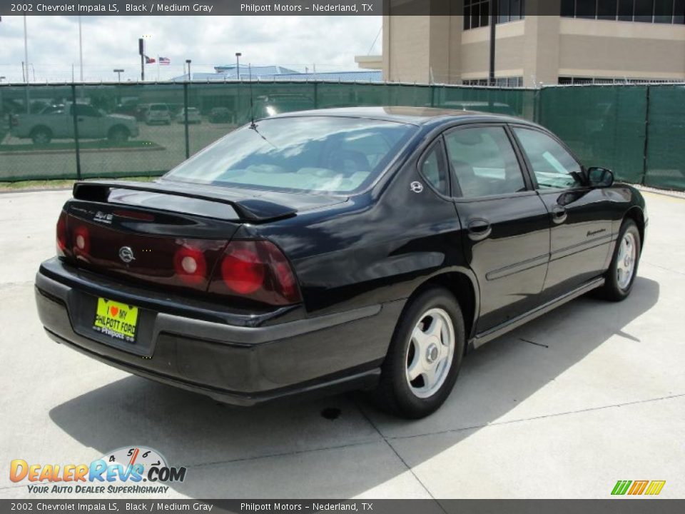 2002 Chevrolet Impala LS Black / Medium Gray Photo #3