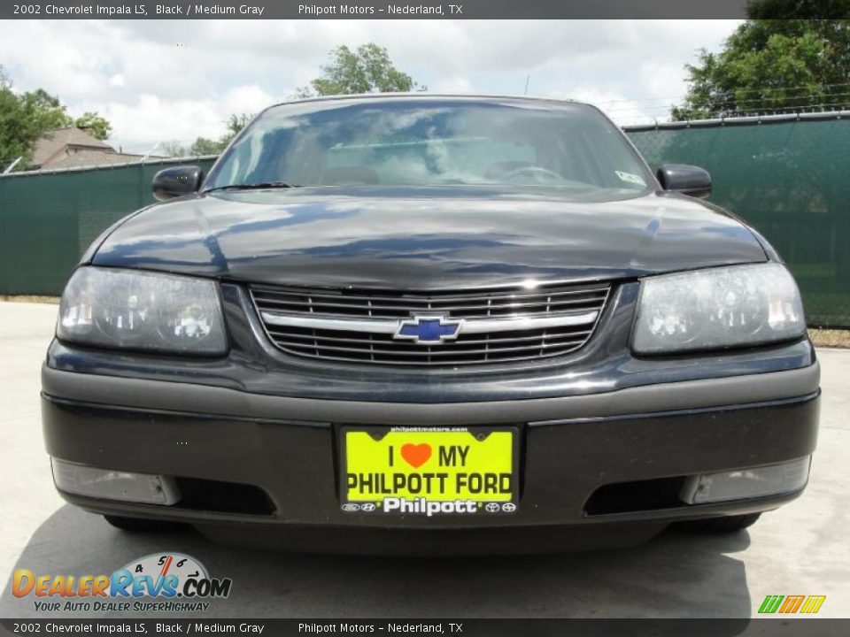 2002 Chevrolet Impala LS Black / Medium Gray Photo #9