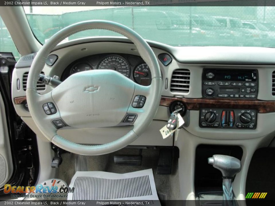 2002 Chevrolet Impala LS Black / Medium Gray Photo #34