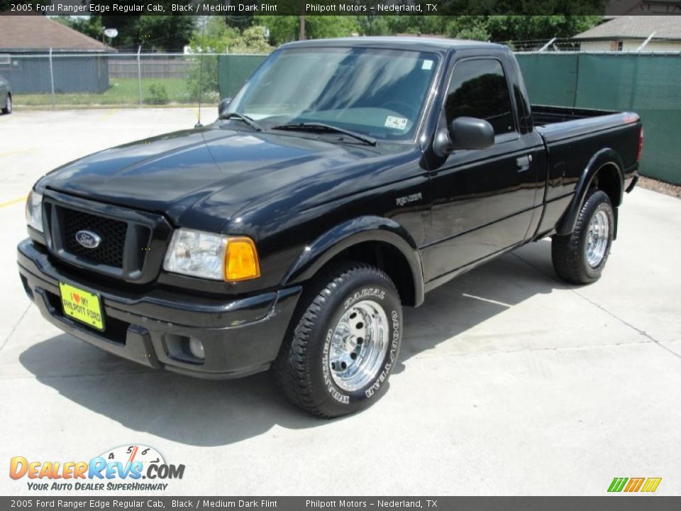 2005 Ford Ranger Edge Regular Cab Black / Medium Dark Flint Photo #7