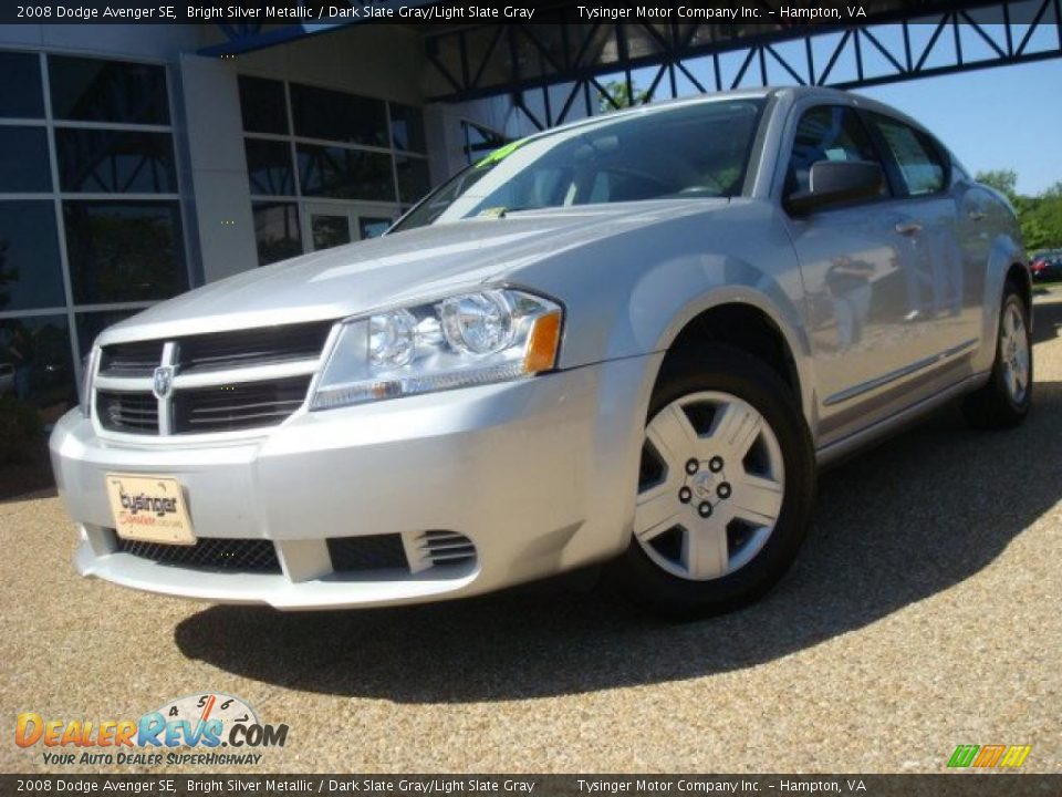 2008 Dodge Avenger SE Bright Silver Metallic / Dark Slate Gray/Light Slate Gray Photo #1