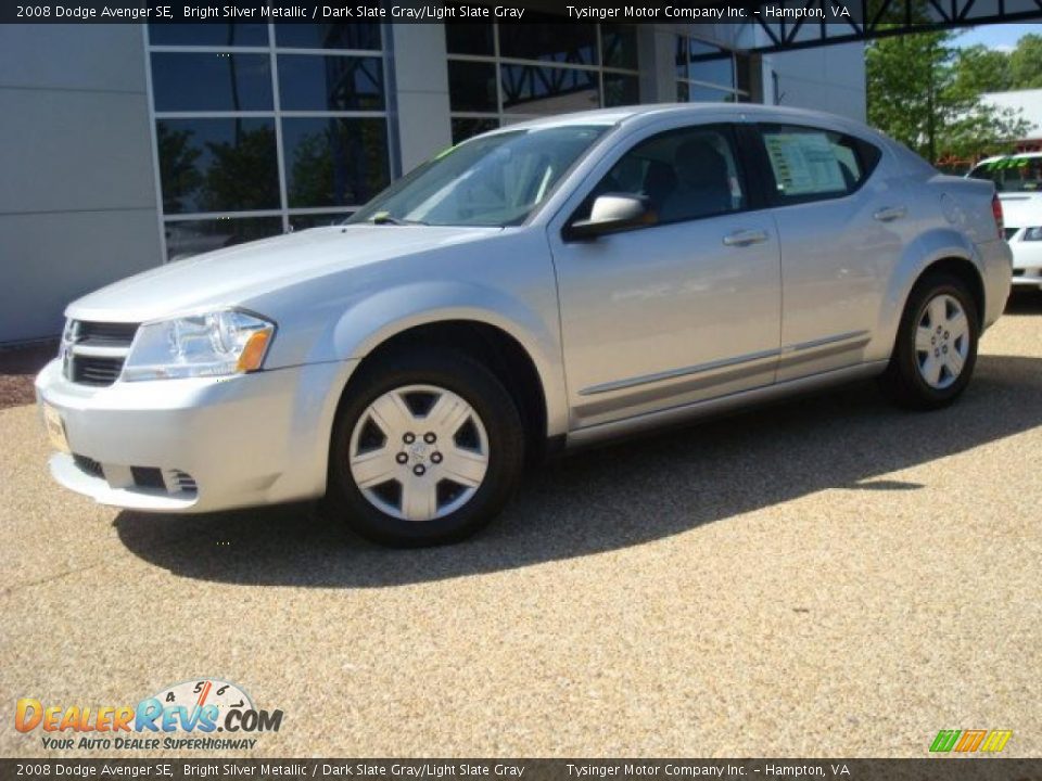 2008 Dodge Avenger SE Bright Silver Metallic / Dark Slate Gray/Light Slate Gray Photo #2