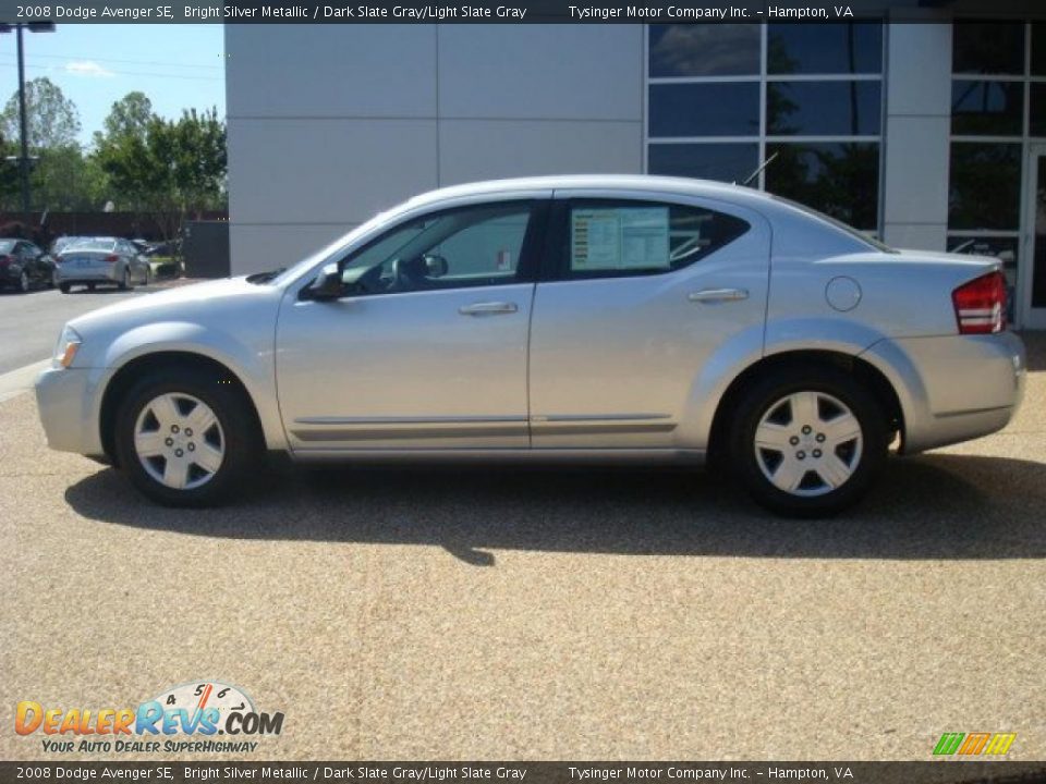 2008 Dodge Avenger SE Bright Silver Metallic / Dark Slate Gray/Light Slate Gray Photo #3