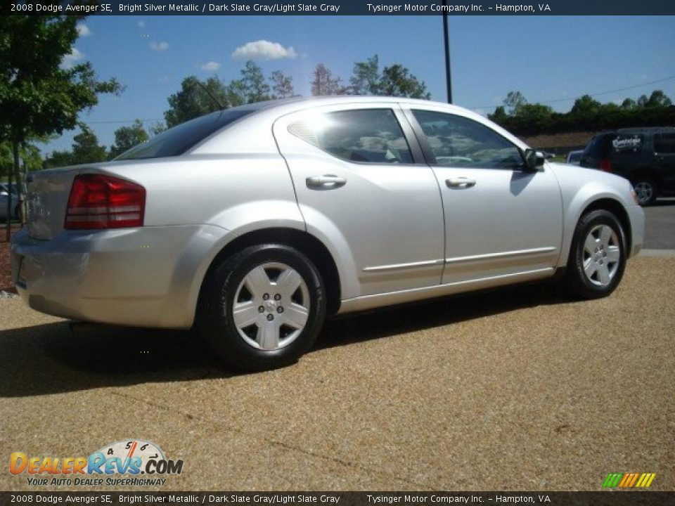 2008 Dodge Avenger SE Bright Silver Metallic / Dark Slate Gray/Light Slate Gray Photo #5