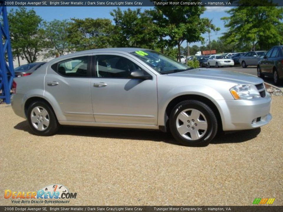 2008 Dodge Avenger SE Bright Silver Metallic / Dark Slate Gray/Light Slate Gray Photo #6