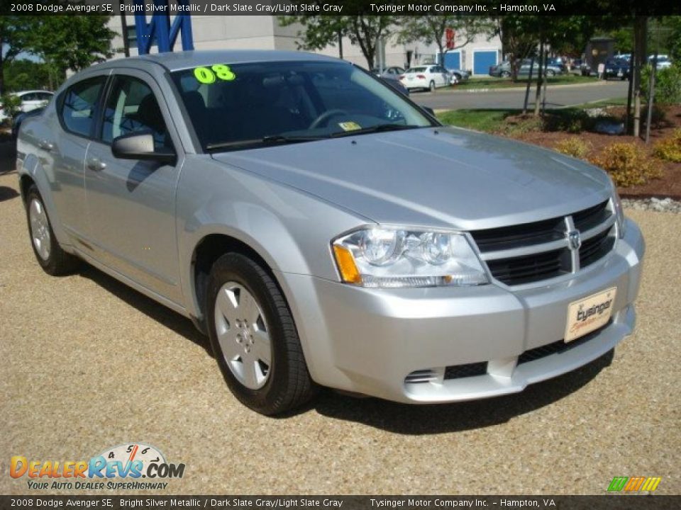 2008 Dodge Avenger SE Bright Silver Metallic / Dark Slate Gray/Light Slate Gray Photo #7