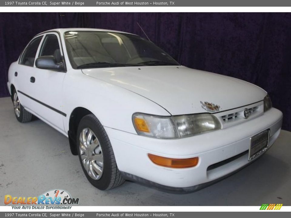 1997 Toyota Corolla CE Super White / Beige Photo #1