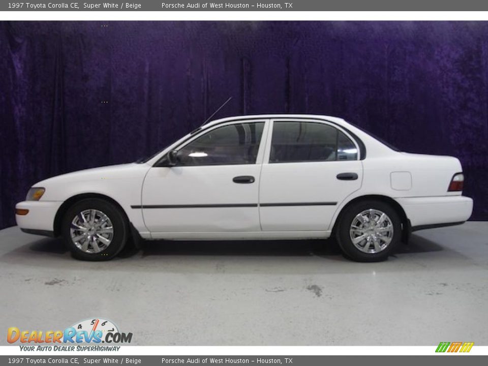 1997 Toyota Corolla CE Super White / Beige Photo #2