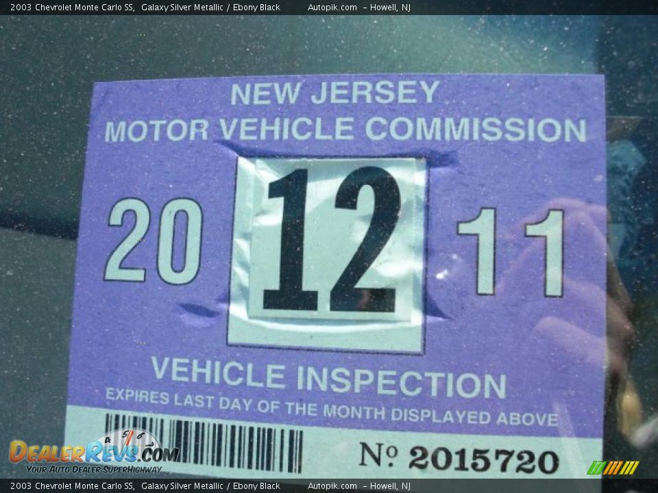 2003 Chevrolet Monte Carlo SS Galaxy Silver Metallic / Ebony Black Photo #17