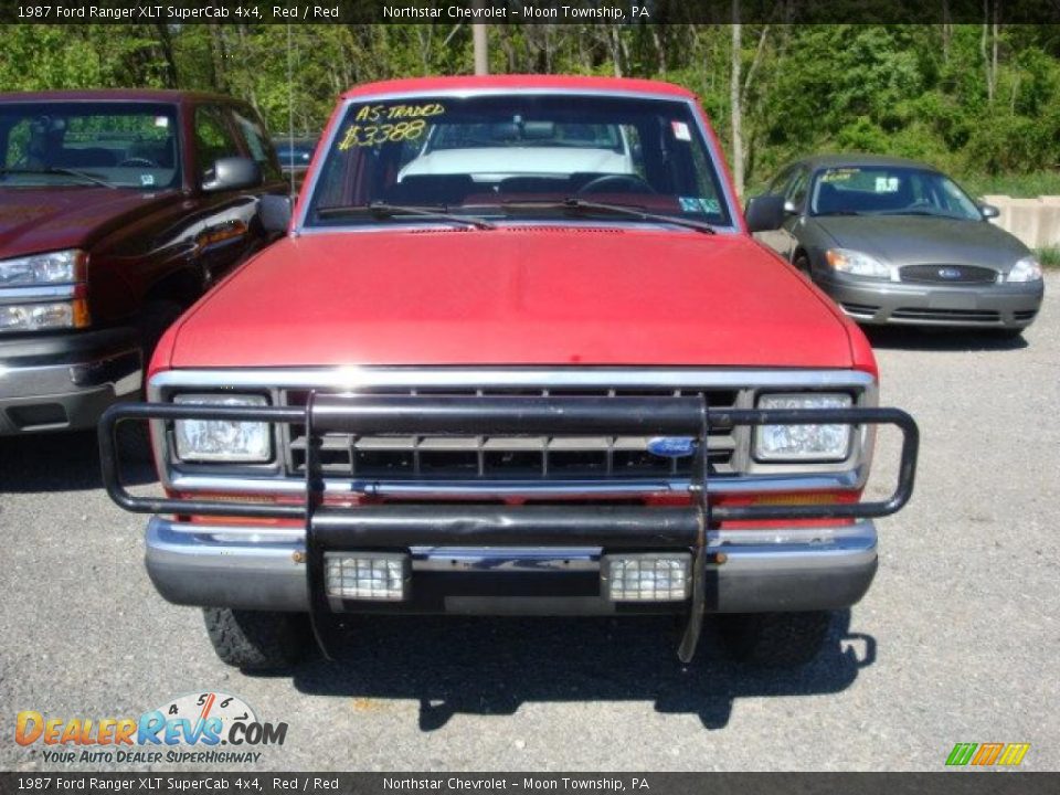 1987 Ford Ranger XLT SuperCab 4x4 Red / Red Photo #2