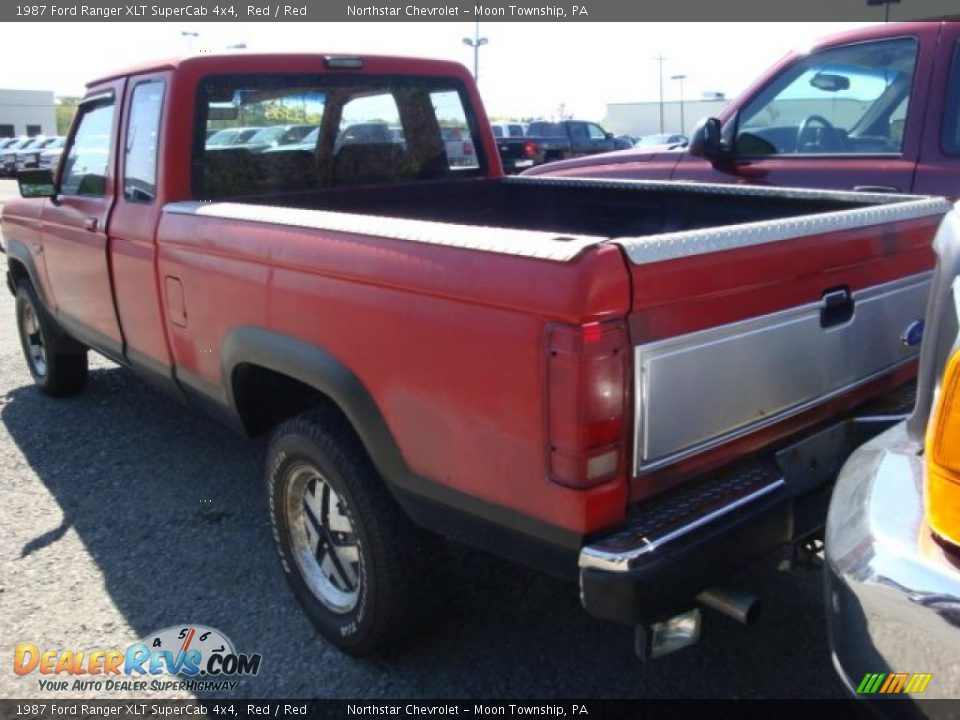 1987 Ford Ranger XLT SuperCab 4x4 Red / Red Photo #5