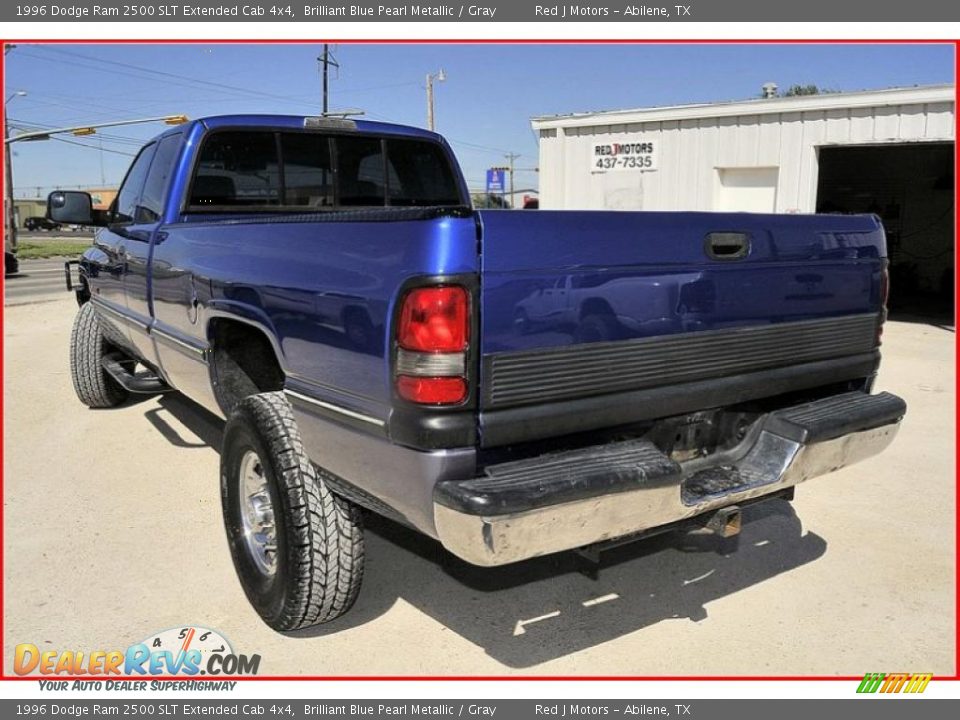 1996 Dodge Ram 2500 SLT Extended Cab 4x4 Brilliant Blue Pearl Metallic / Gray Photo #3