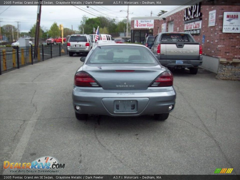 2005 Pontiac Grand Am SE Sedan Graystone Metallic / Dark Pewter Photo #4