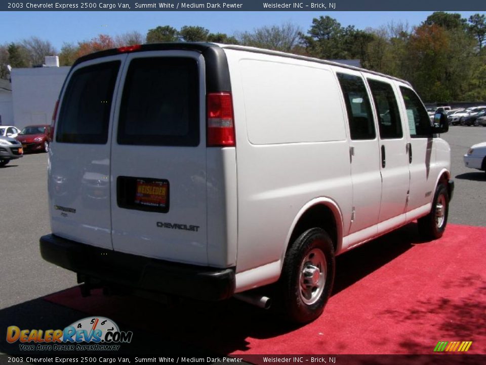 2003 Chevrolet Express 2500 Cargo Van Summit White / Medium Dark Pewter Photo #6