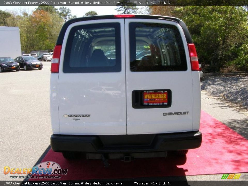 2003 Chevrolet Express 2500 Cargo Van Summit White / Medium Dark Pewter Photo #7