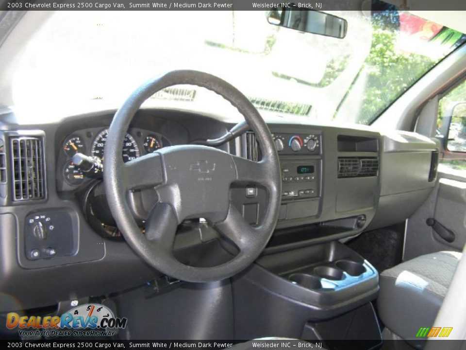2003 Chevrolet Express 2500 Cargo Van Summit White / Medium Dark Pewter Photo #10