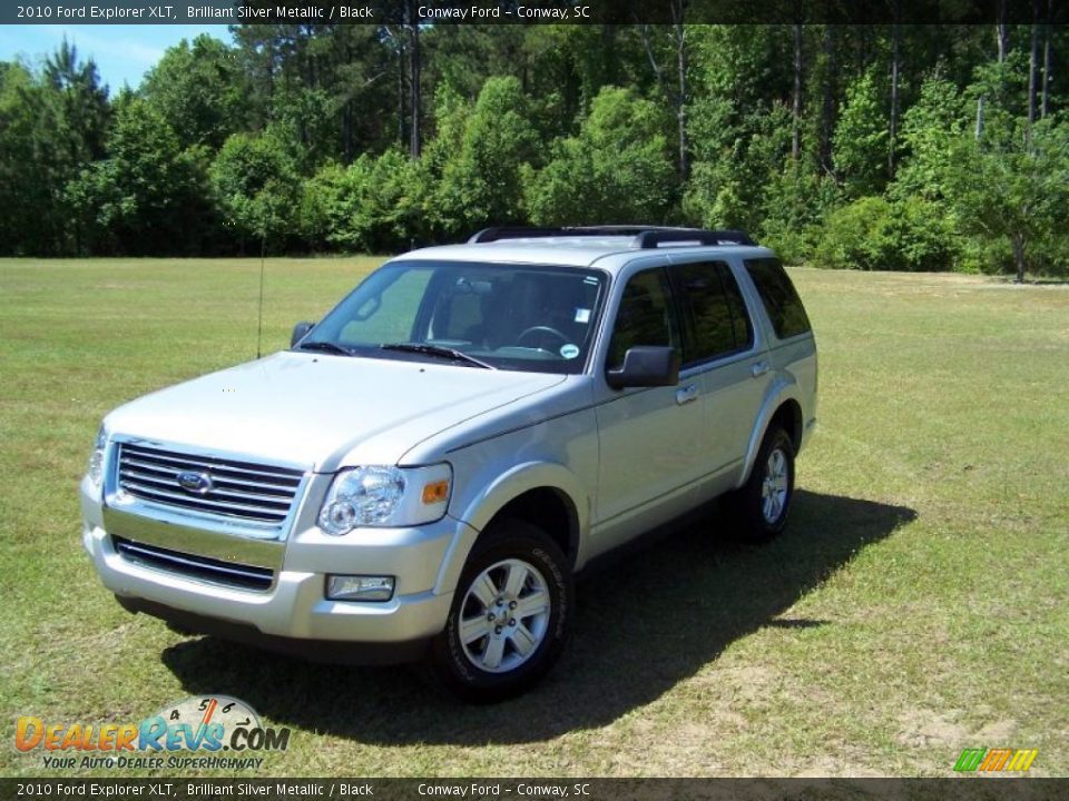 2010 Ford Explorer XLT Brilliant Silver Metallic / Black Photo #1