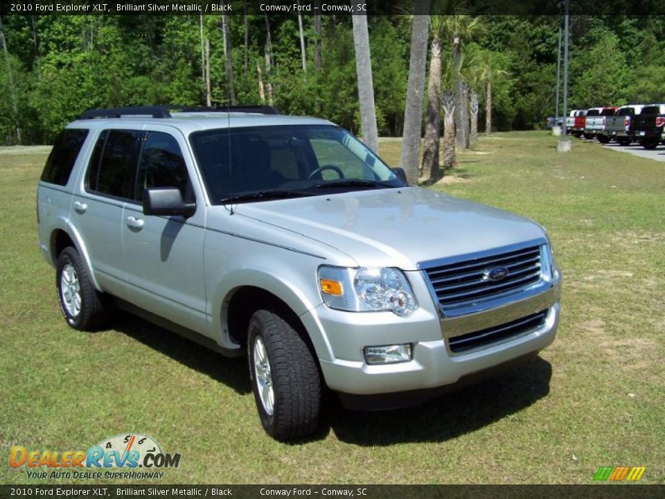 2010 Ford Explorer XLT Brilliant Silver Metallic / Black Photo #3
