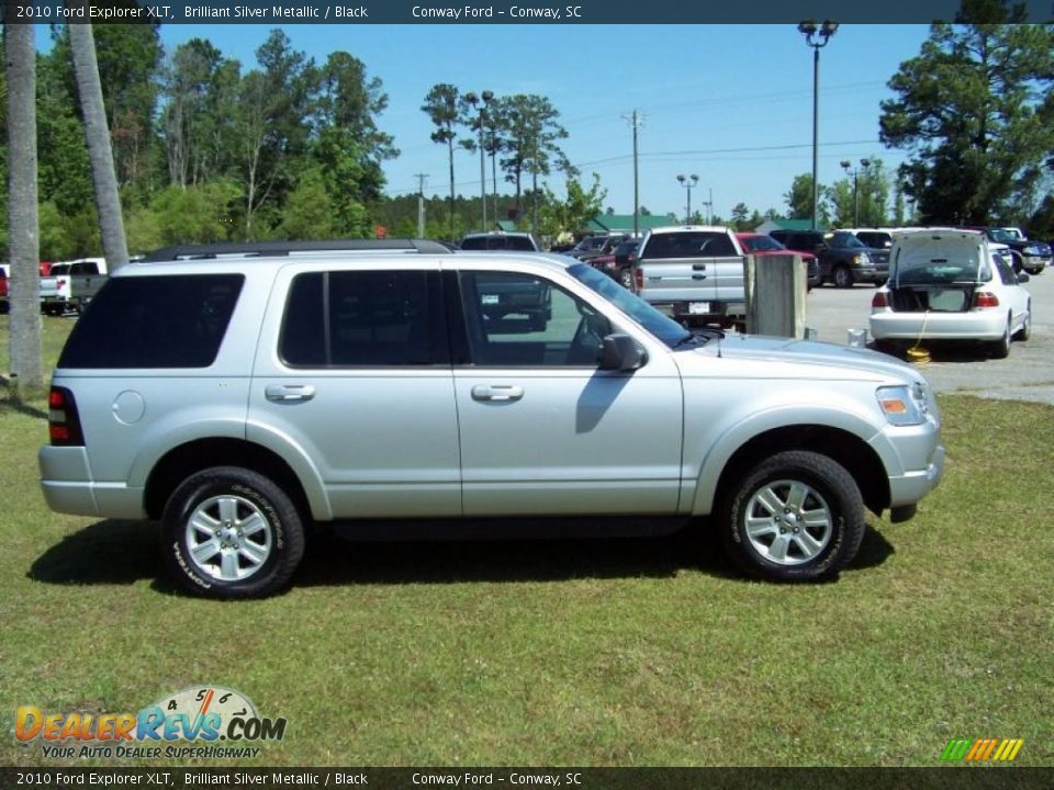 2010 Ford Explorer XLT Brilliant Silver Metallic / Black Photo #4