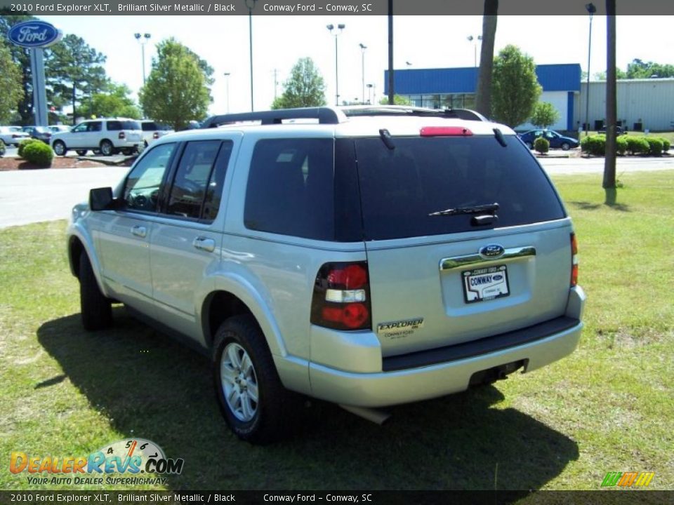 2010 Ford Explorer XLT Brilliant Silver Metallic / Black Photo #7
