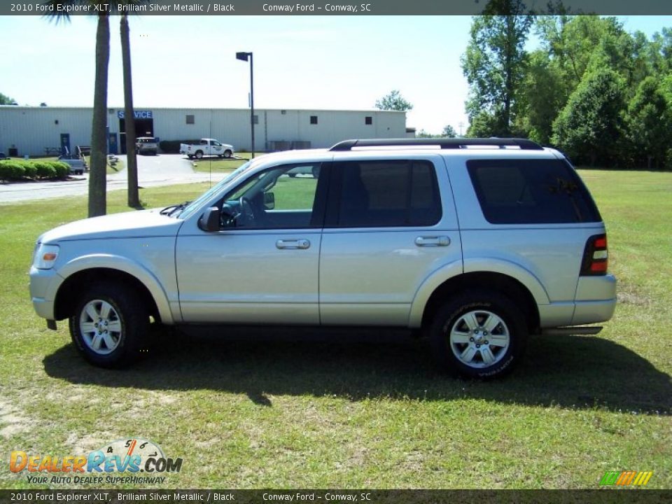 2010 Ford Explorer XLT Brilliant Silver Metallic / Black Photo #8