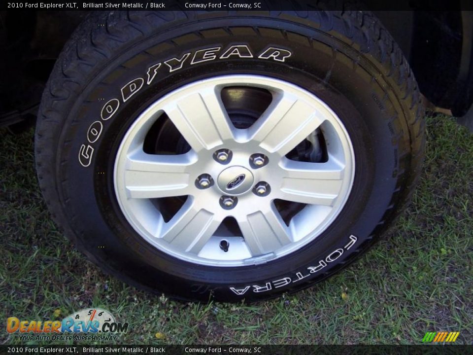 2010 Ford Explorer XLT Brilliant Silver Metallic / Black Photo #9