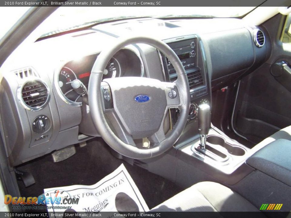2010 Ford Explorer XLT Brilliant Silver Metallic / Black Photo #19