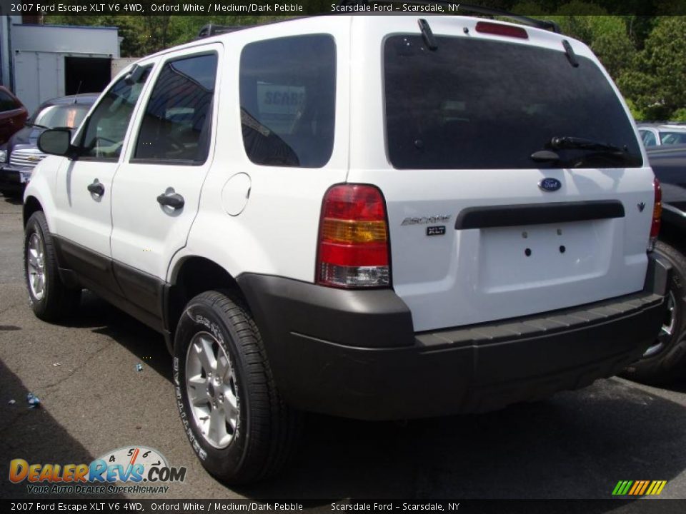 2007 Ford Escape XLT V6 4WD Oxford White / Medium/Dark Pebble Photo #7