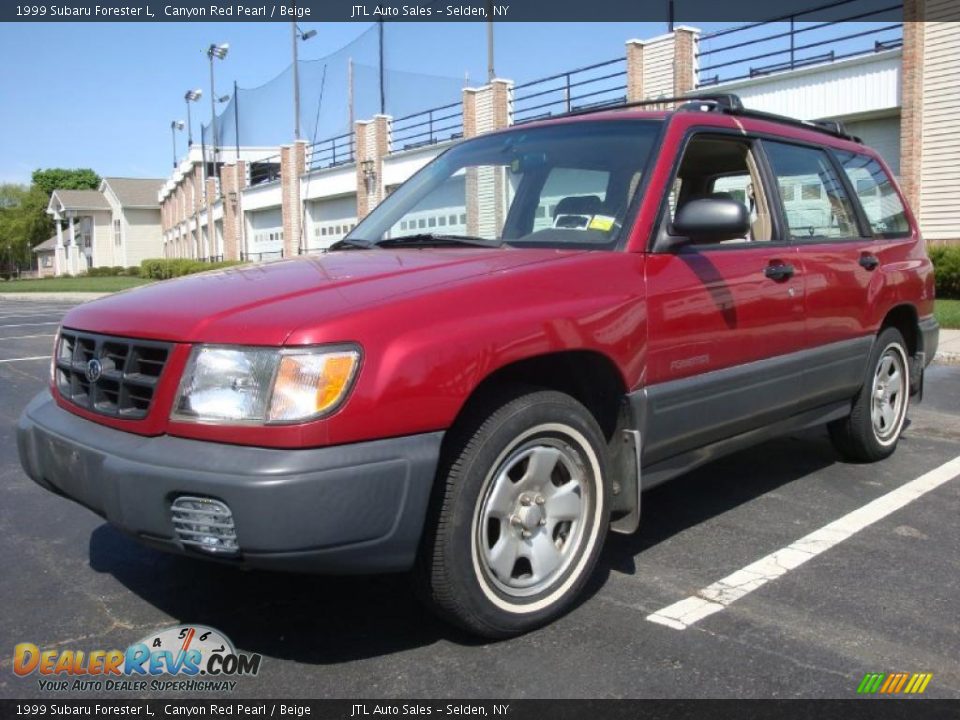 1999 Subaru Forester L Canyon Red Pearl / Beige Photo #1