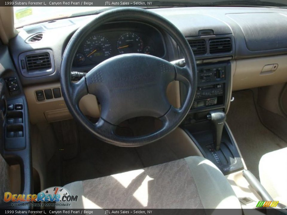1999 Subaru Forester L Canyon Red Pearl / Beige Photo #12