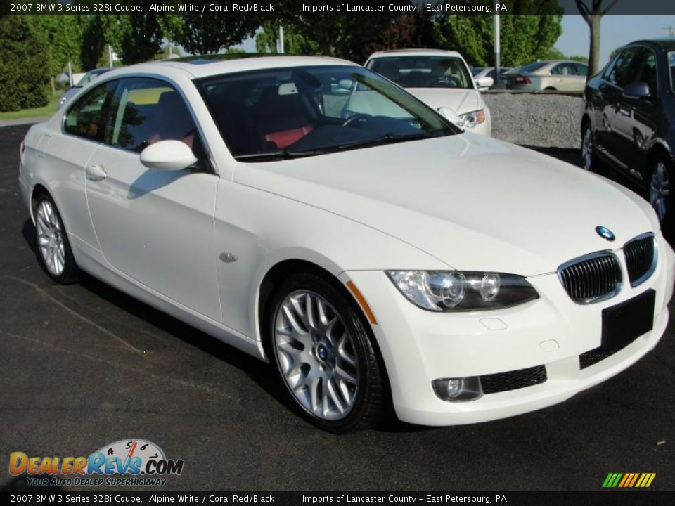 Bmw 328i coupe white red interior #2