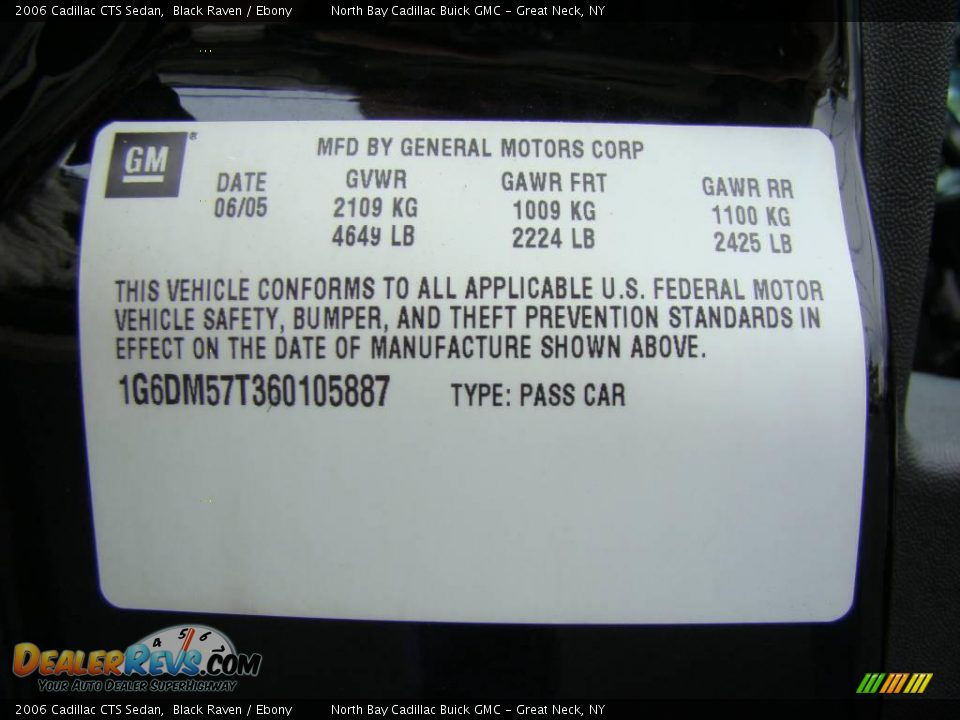 2006 Cadillac CTS Sedan Black Raven / Ebony Photo #30