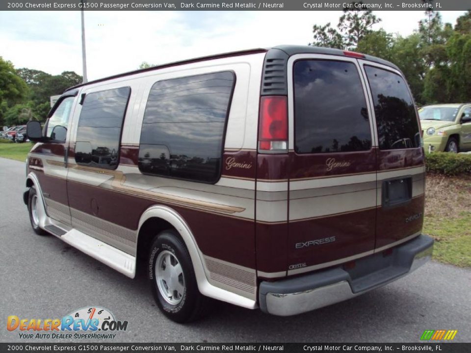 2000 Chevrolet Express G1500 Passenger Conversion Van Dark Carmine Red Metallic / Neutral Photo #3