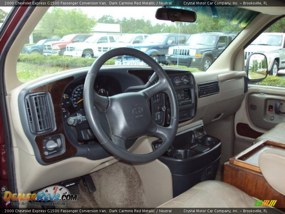 2000 Chevrolet Express G1500 Passenger Conversion Van Dark Carmine Red Metallic / Neutral Photo #5